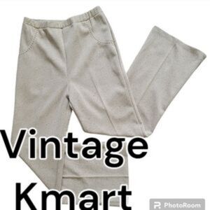 VTG Kmart Women's Polyester Trousers With Blue Kmart o